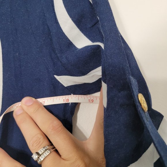 Escapada Living NEW Romper Shorts One Piece Jumper Navy Blue White Cruise Small - Picture 11 of 12